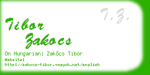 tibor zakocs business card