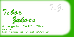 tibor zakocs business card